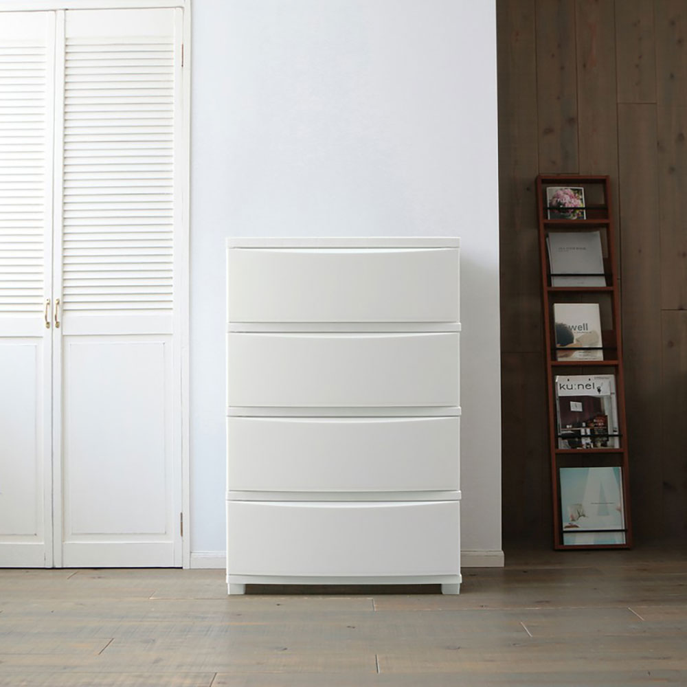 【送料込み】アイリス ワイドチェスト <ホワイト>