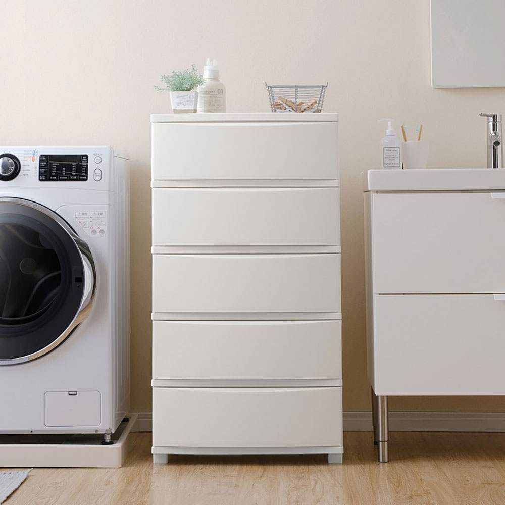 【送料込み】アイリス ワイドチェスト <ホワイト>