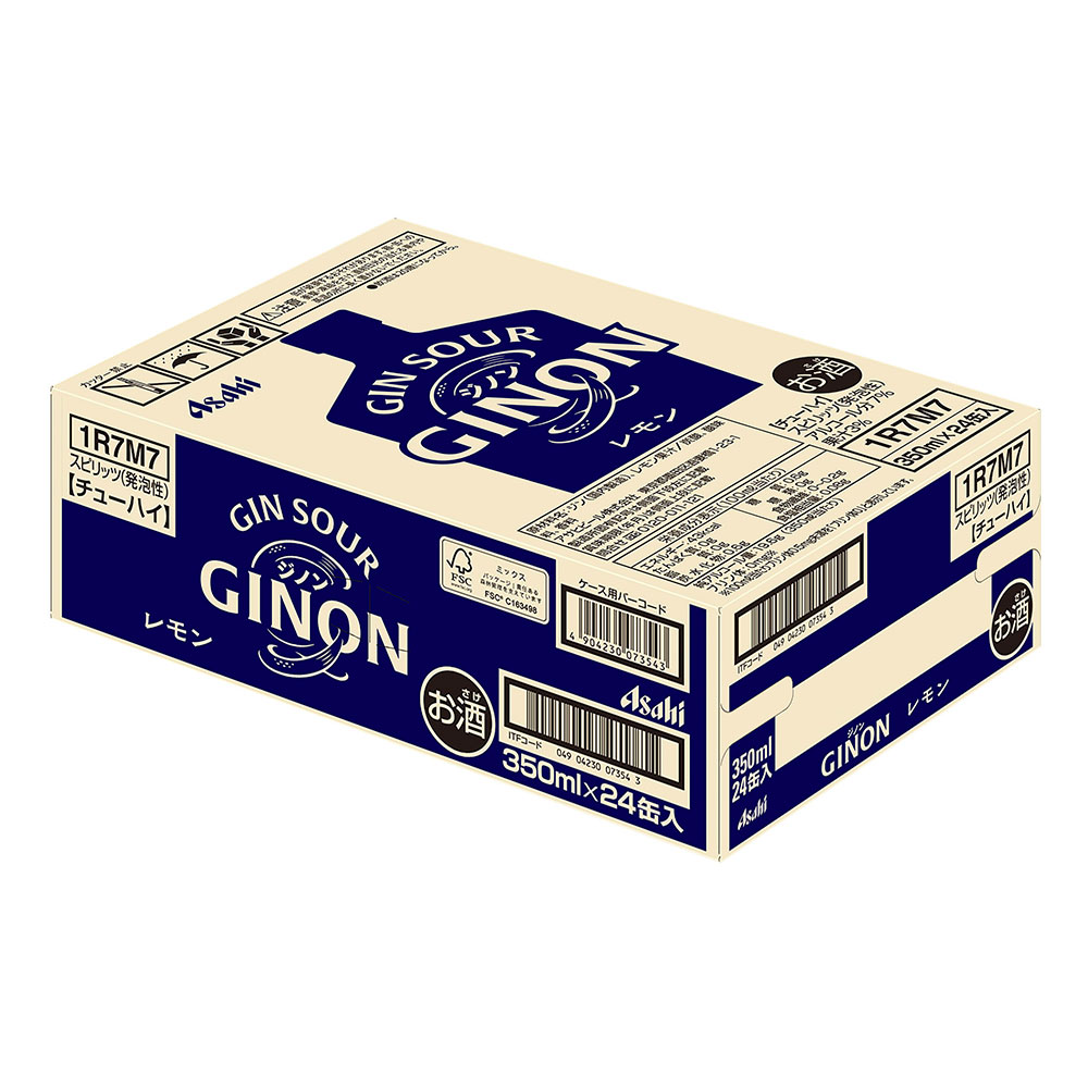 【ケース販売】アサヒ GINON レモン 350ml×24缶