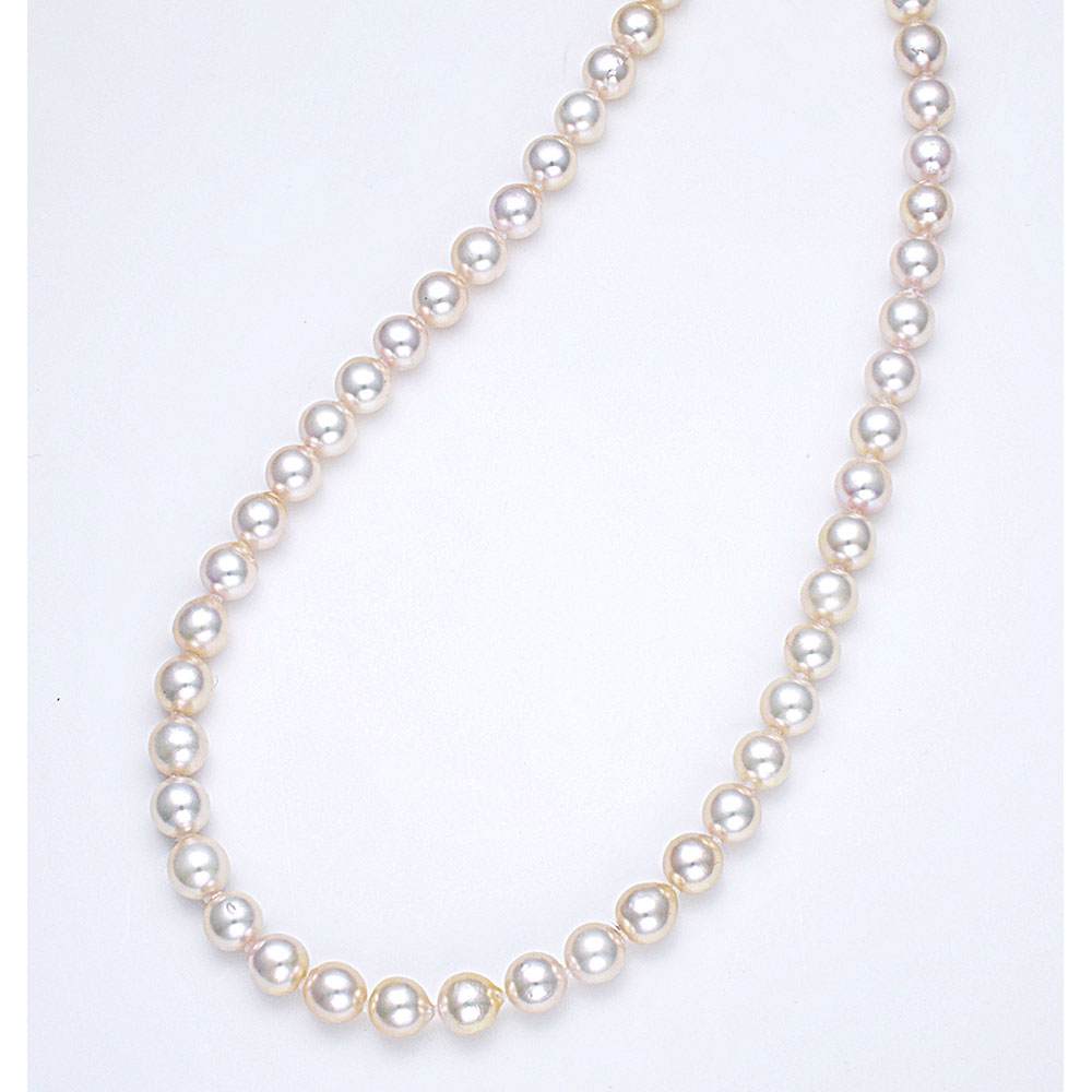 本真珠ネックレスセット 8.0mm ピアス付き