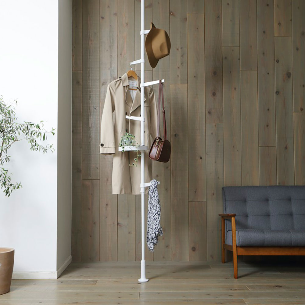 【送料込み】アイリス スタイル伸縮ポールラック<ホワイト>