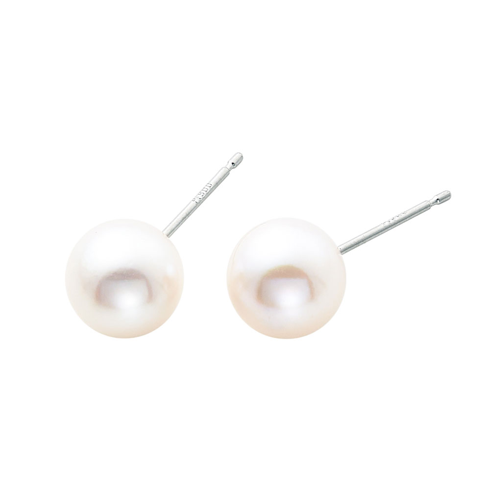 本真珠ネックレスセット 8.0mm ピアス付き