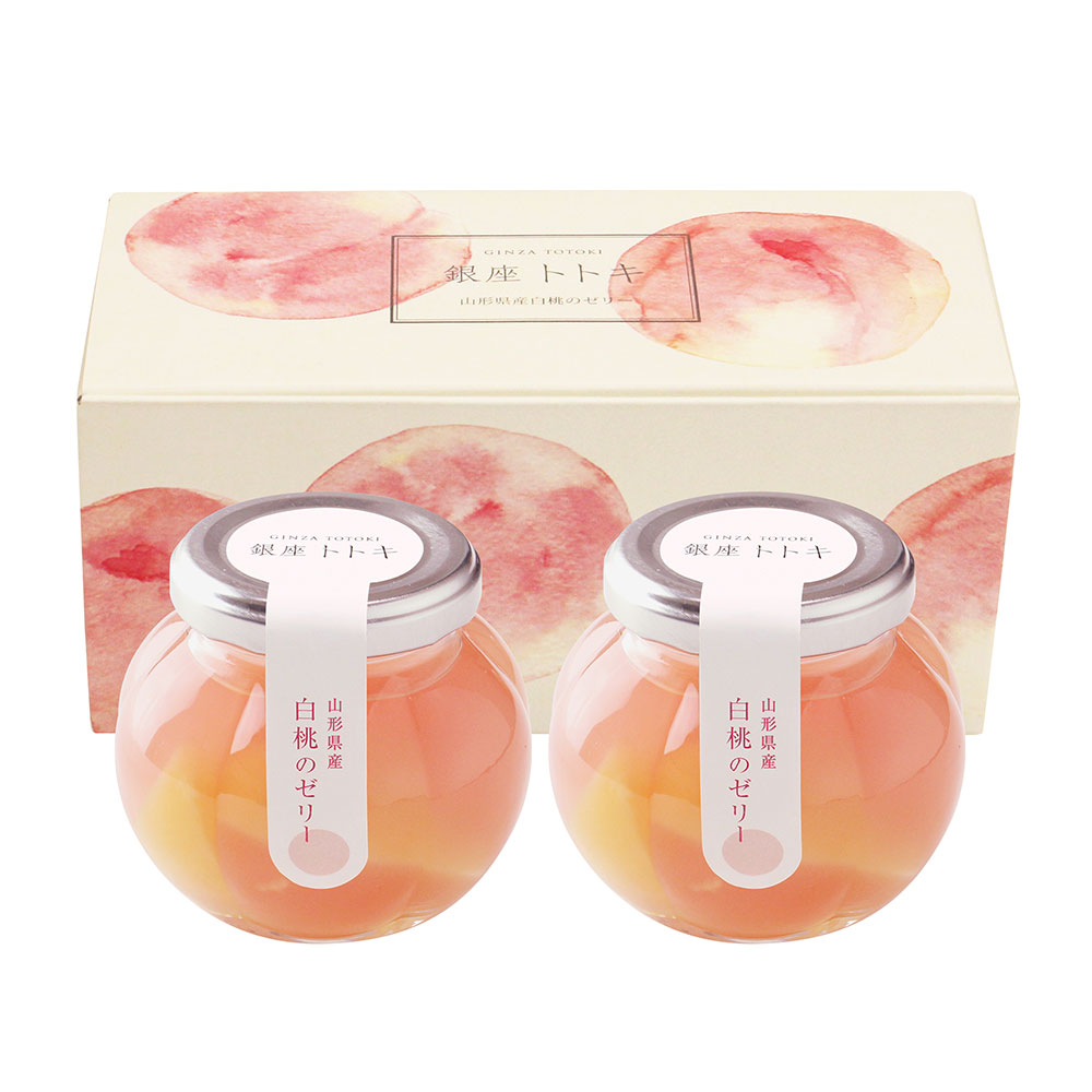 カーネーション(ピンク)&銀座トトキ監修「山形県産白桃のゼリー」セット
