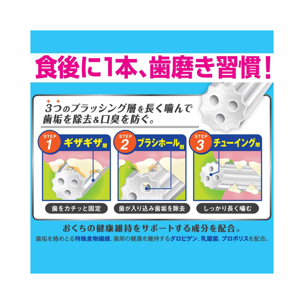 ドギーマン ホワイデント 長持ち歯みがきギザ棒ガムS21本