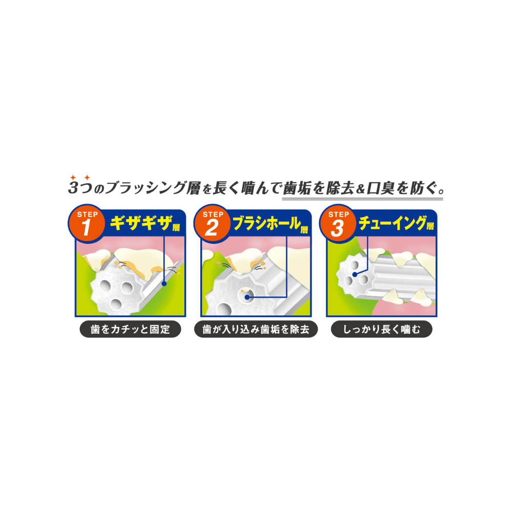 ドギーマン ホワイデント 長持ち歯みがきやわらかギザ棒ガムS21本