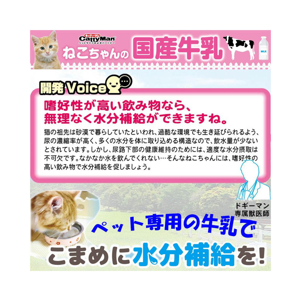 キャティーマン ねこちゃんの国産牛乳200ML