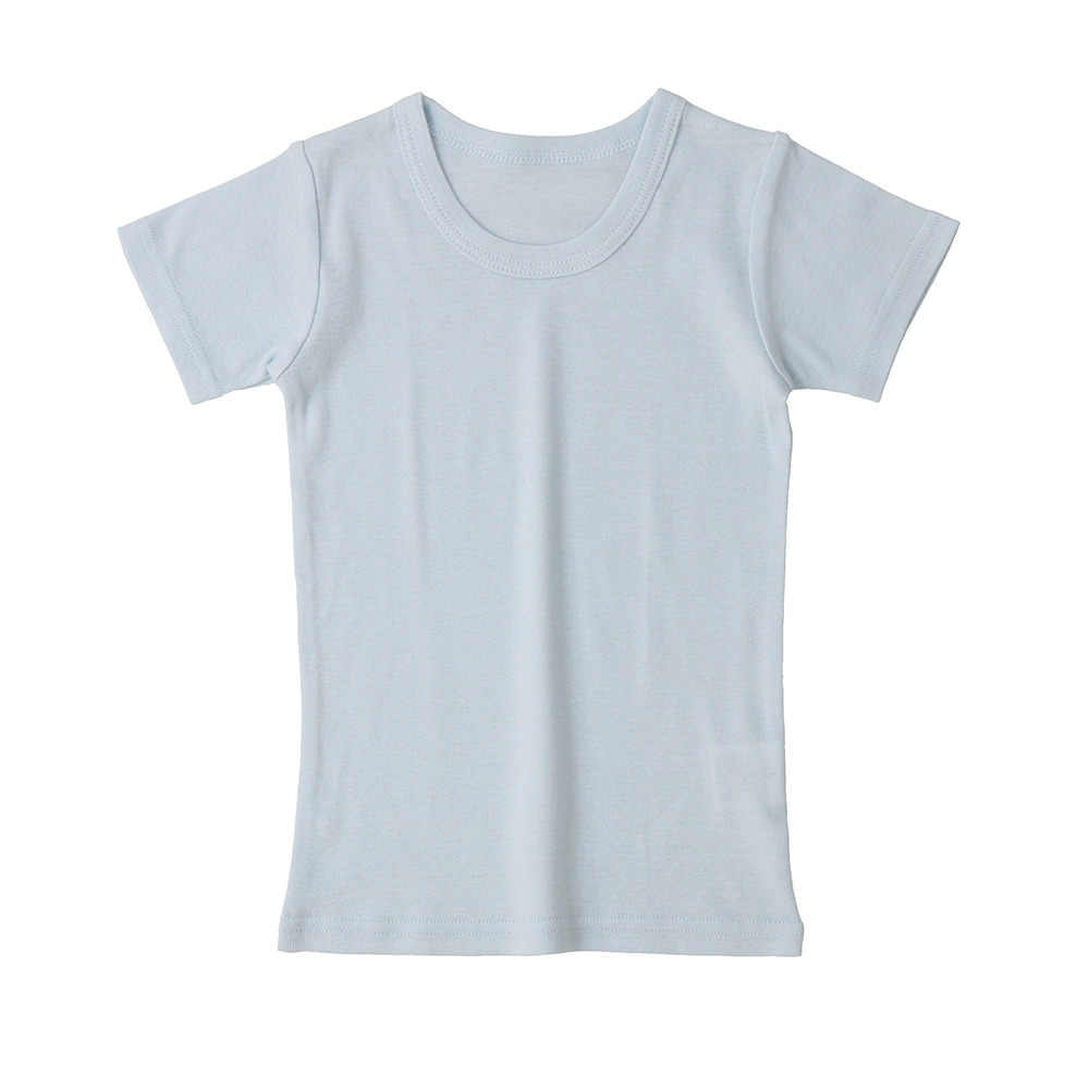 ベビー 綿100%フライス 無地 半袖Tシャツ