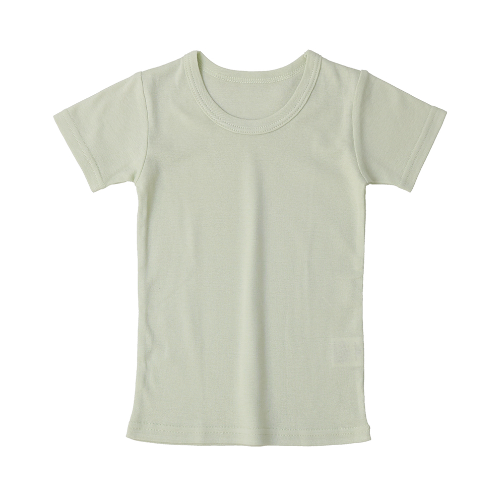 ベビー　綿100％フライス　無地　半袖Tシャツ