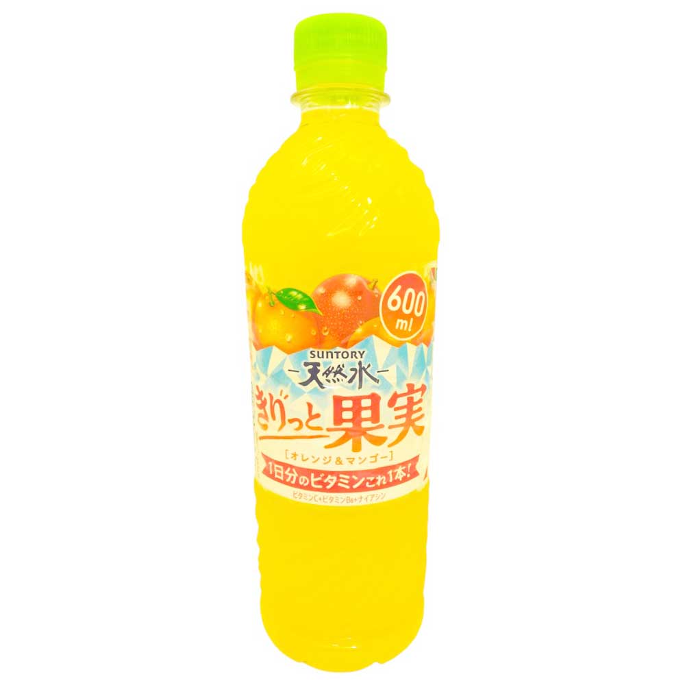 サントリー　天然水　きりっと果実　オレンジ&マンゴー　600ml
