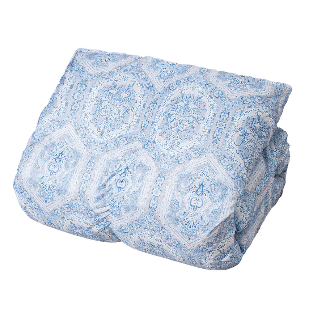 【送料無料】ダウン85%羽毛掛ふとん ブルー