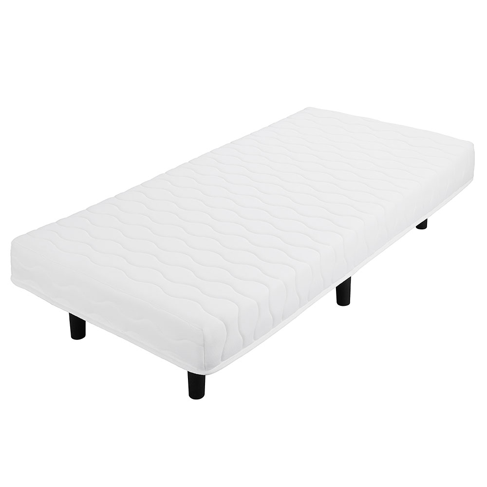 【送料込み】脚付きポケットコイルマットレスＳ＜ホワイト＞　PAM-S