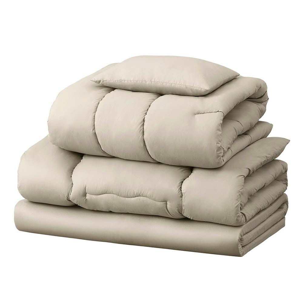 【送料込み】マットレス付き布団５点セットKFS-M5S　ベージュ