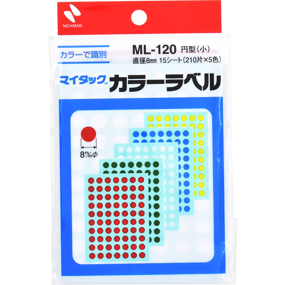 ニチバン　マイタックラベル　カラーラベル　ML-120