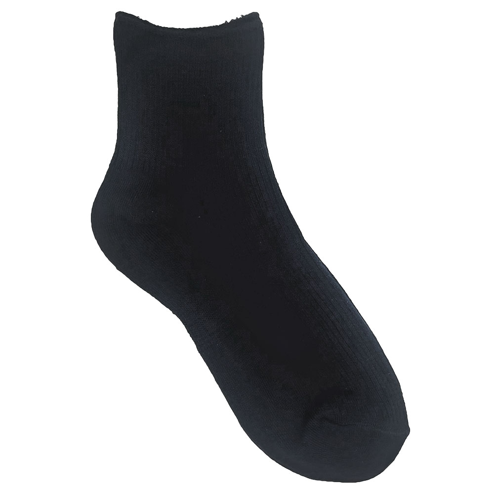 スクールソックス　３足組　ハーフ丈　クロ