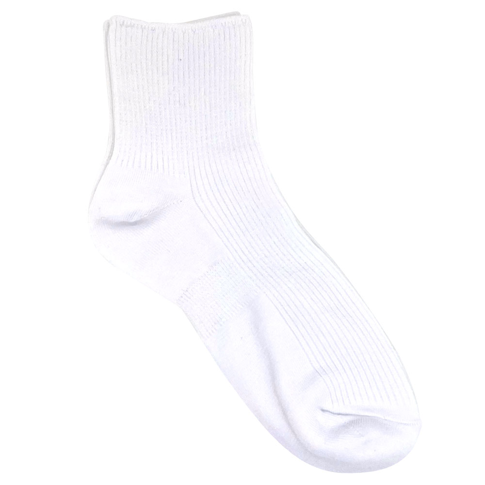 スクールソックス　３足組　ハーフ丈　シロ