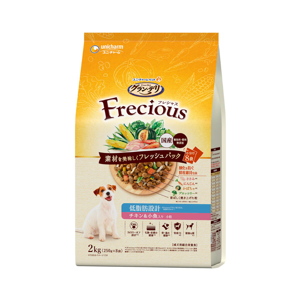 グラン・デリ　Frecious　アダルト成犬用低脂肪設計チキン&小魚入り2kg