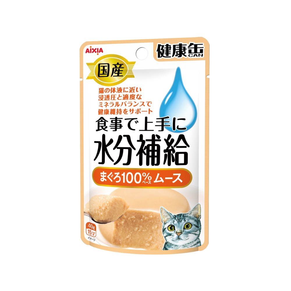 国産 健康缶パウチ 水分補給 まぐろムース 40g