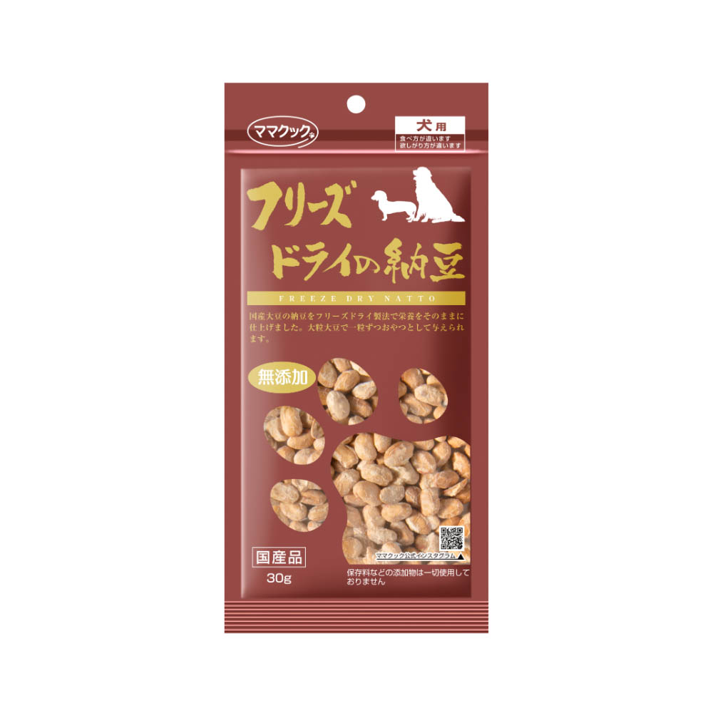 ママクック フリーズドライの納豆犬用30g