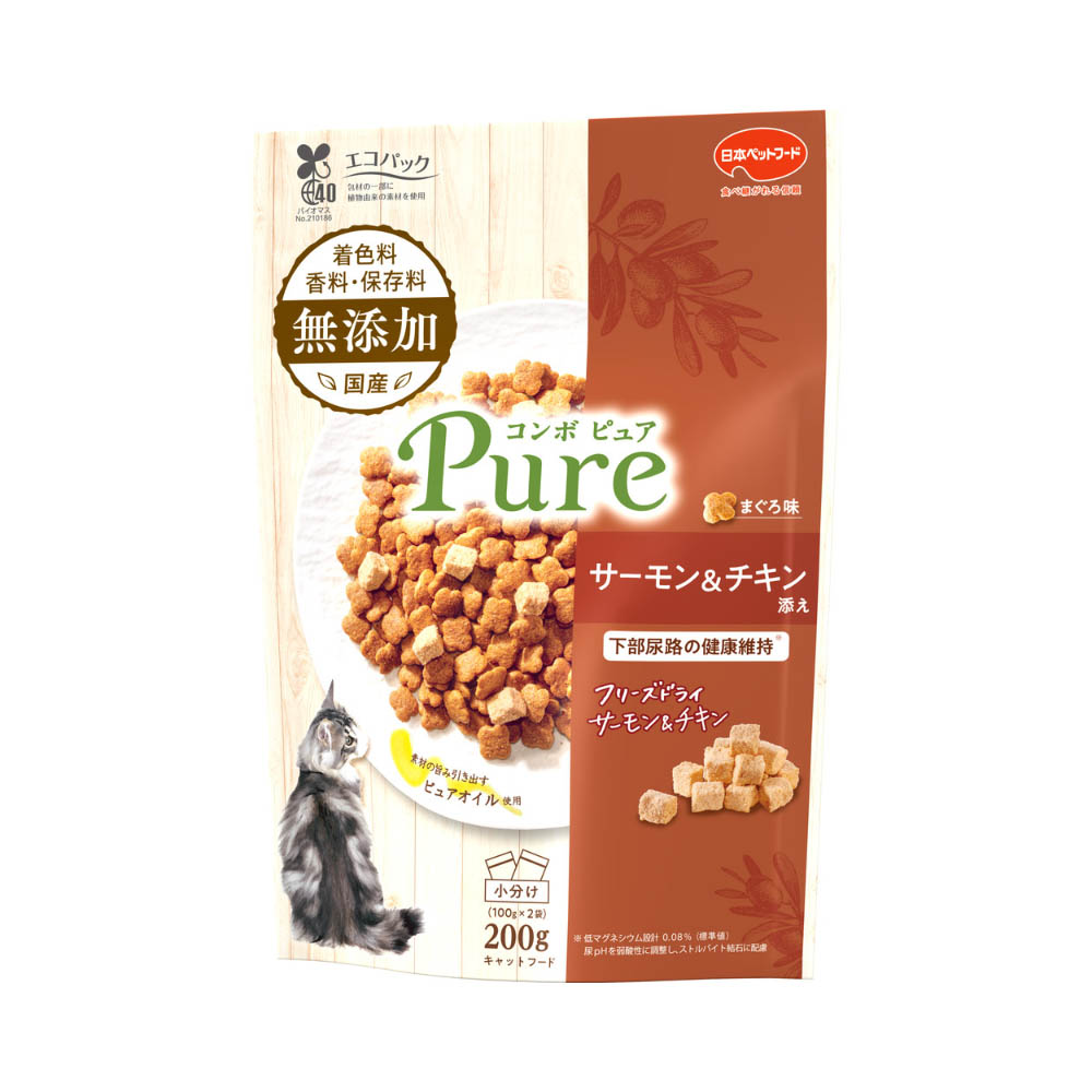 コンボ　ピュア　キャット　まぐろ味・サーモン＆チキン添え 200g