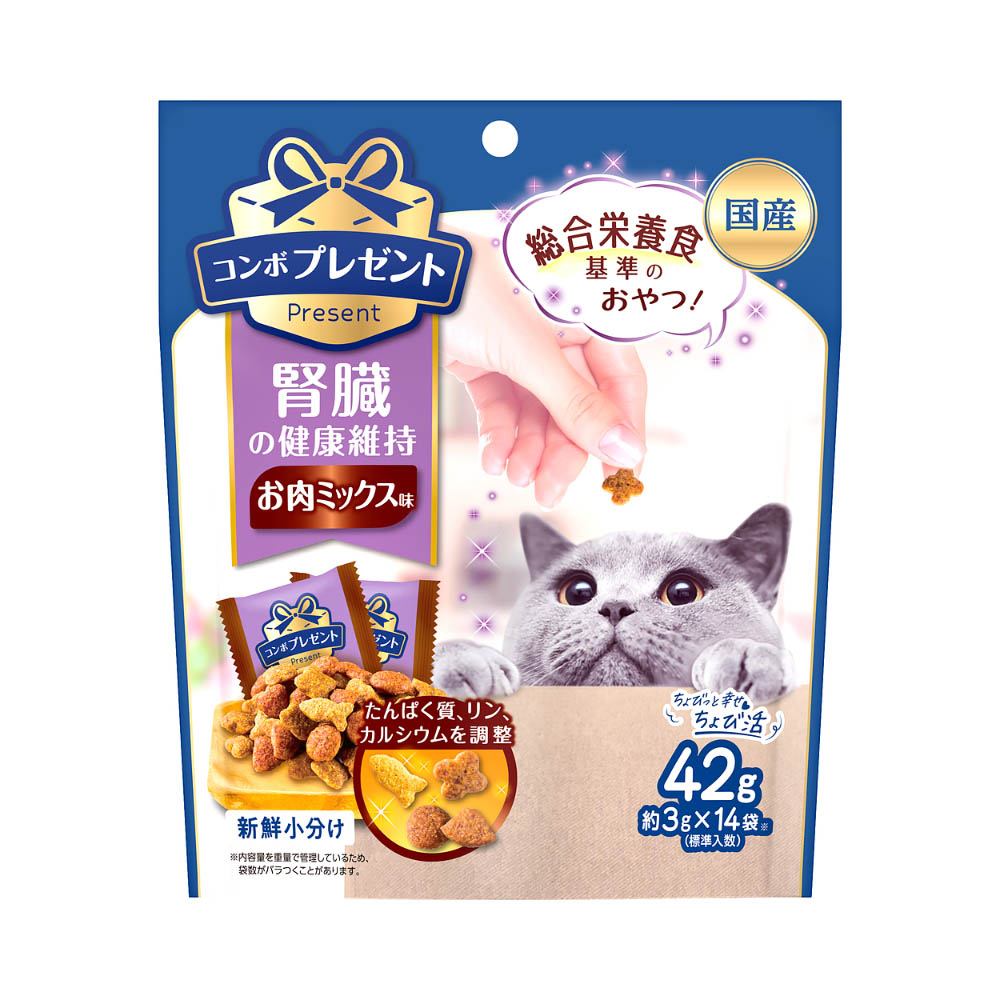 コンボ プレゼントキャットおやつ腎臓の健康維持お肉ミックス味42g