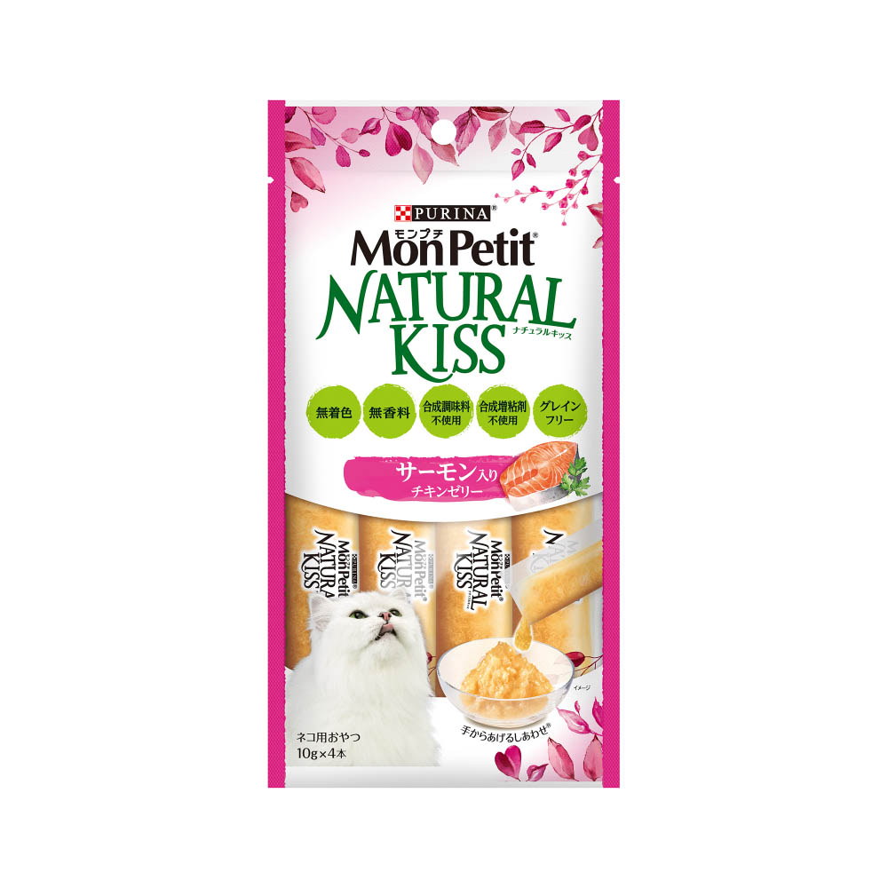 モンプチ ナチュラルキッスサーモン入りチキンゼリー40g