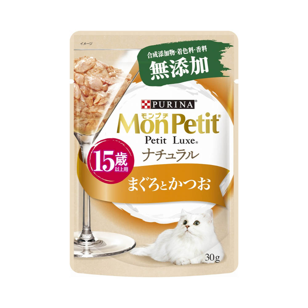 モンプチ プチリュクスパウチナチュラル15歳以上用まぐろとかつお30g