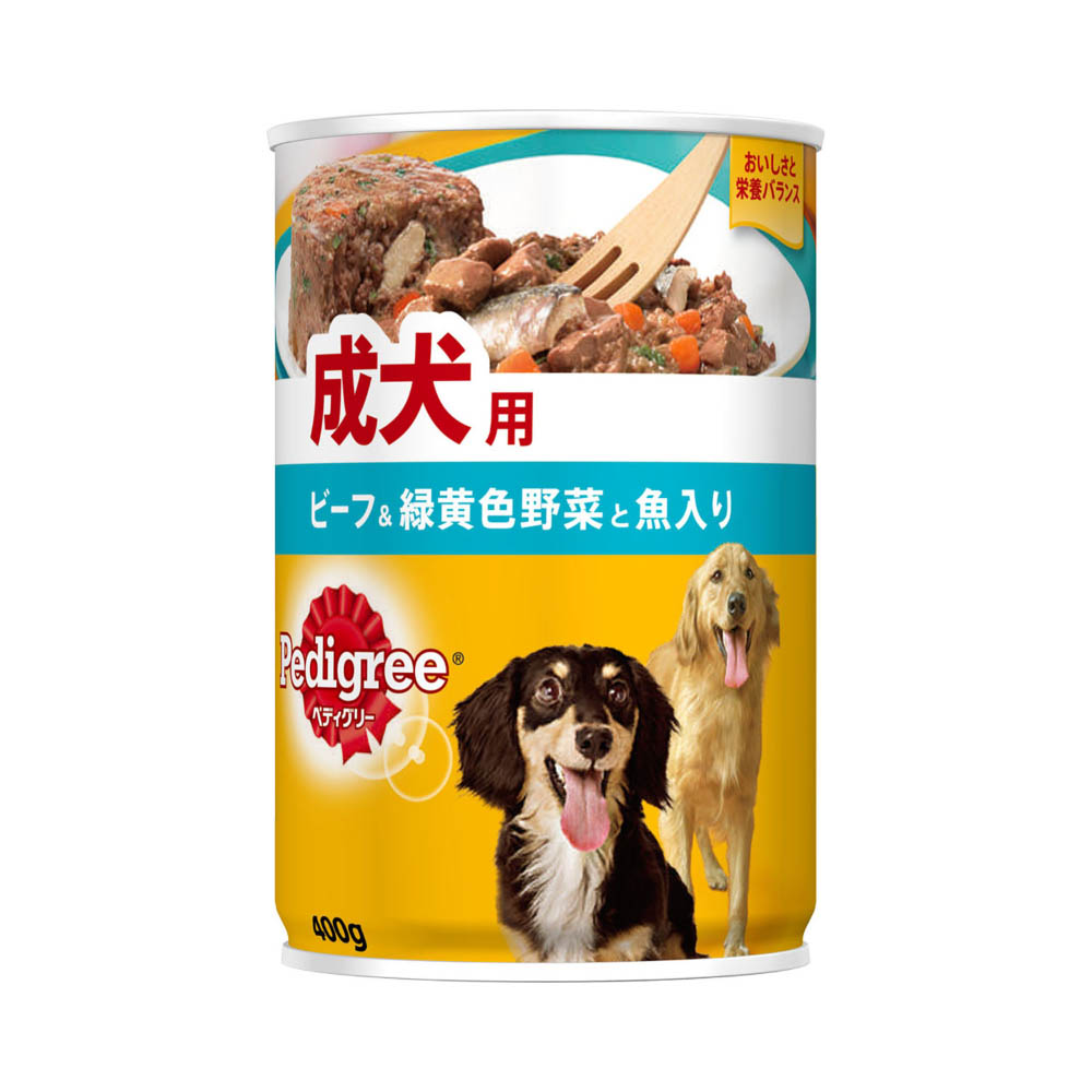 ペディグリー　成犬用　ビーフ＆緑黄色野菜と魚入り400g
