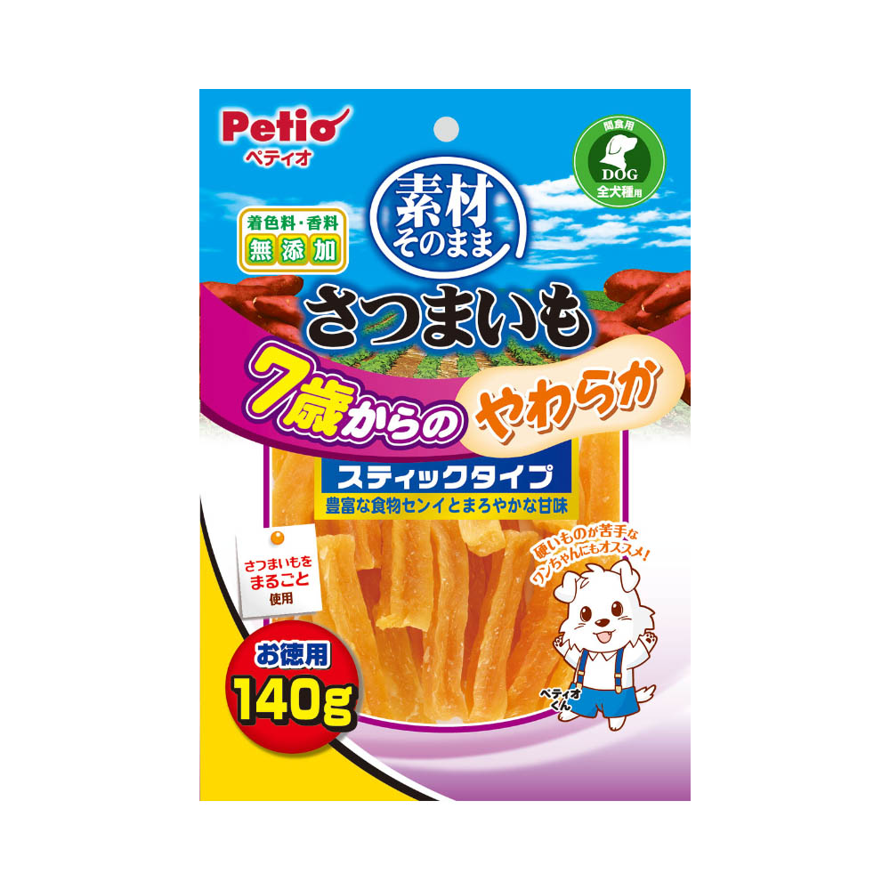 ペティオ 素材そのまま さつまいも 7歳からのやわらかスティックタイプ 140g