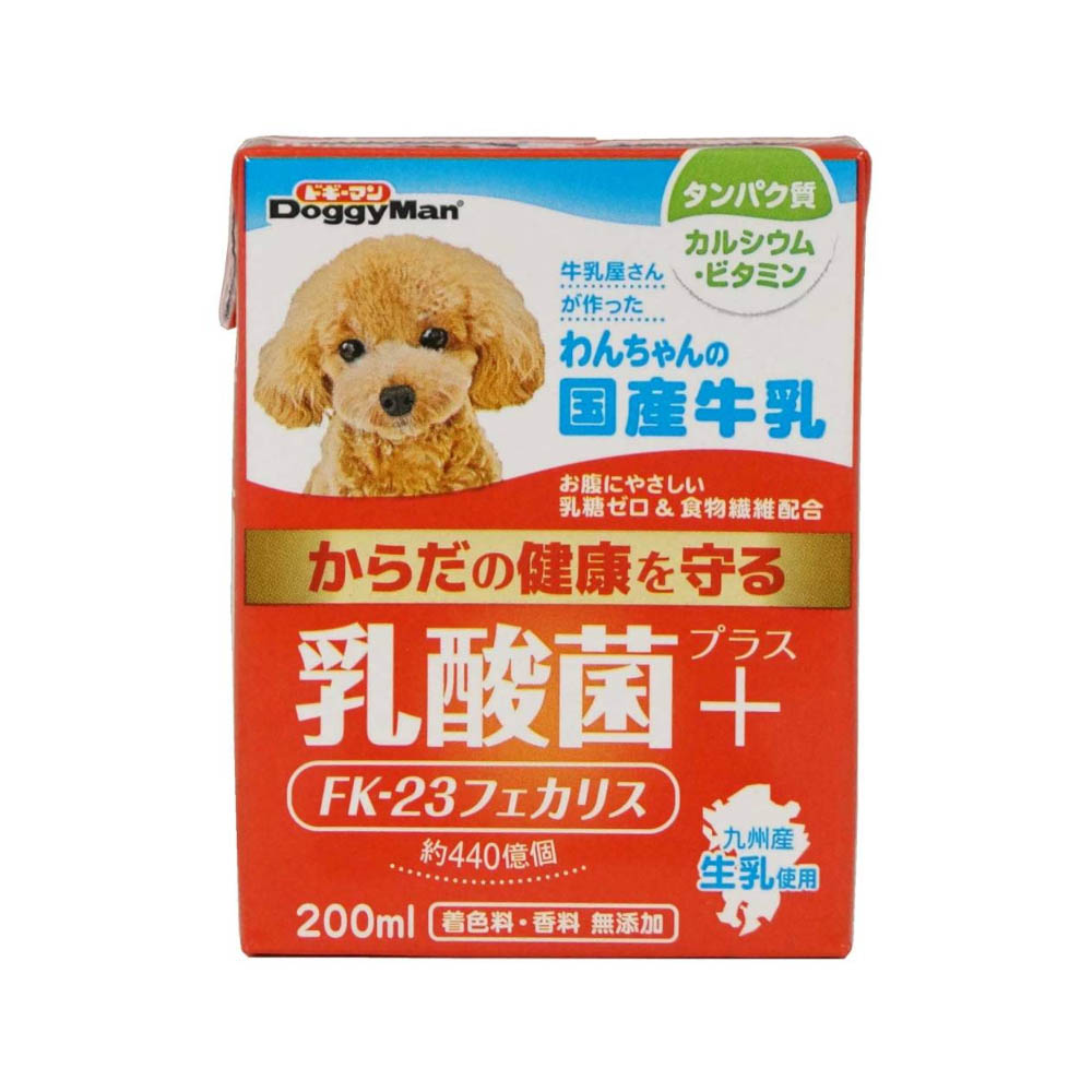 ドギーマン　わんちゃんの国産牛乳乳酸菌プラス200ml