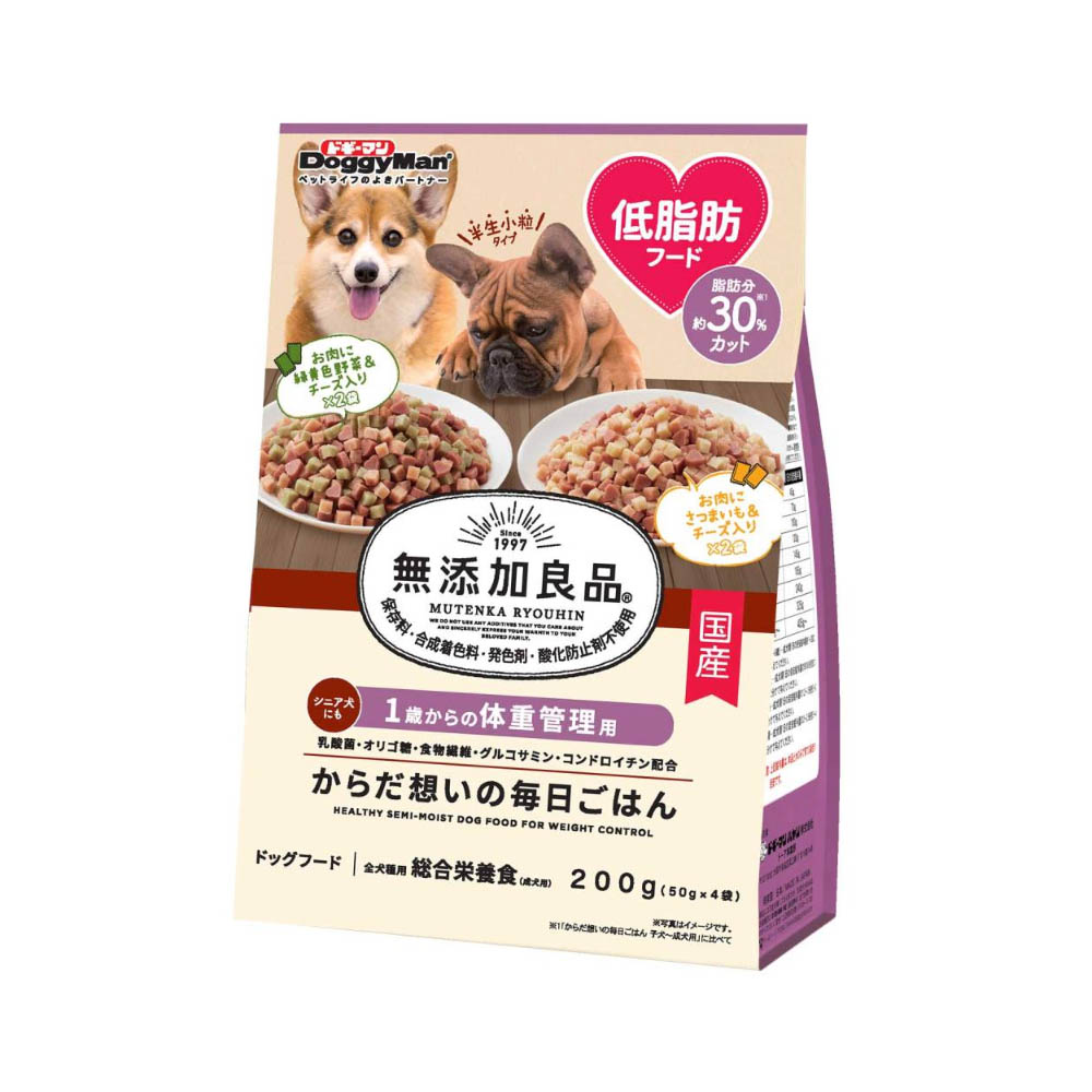 ドギーマン　無添加良品からだ想いの毎日ごはん体重管理用200g(50g×4袋)