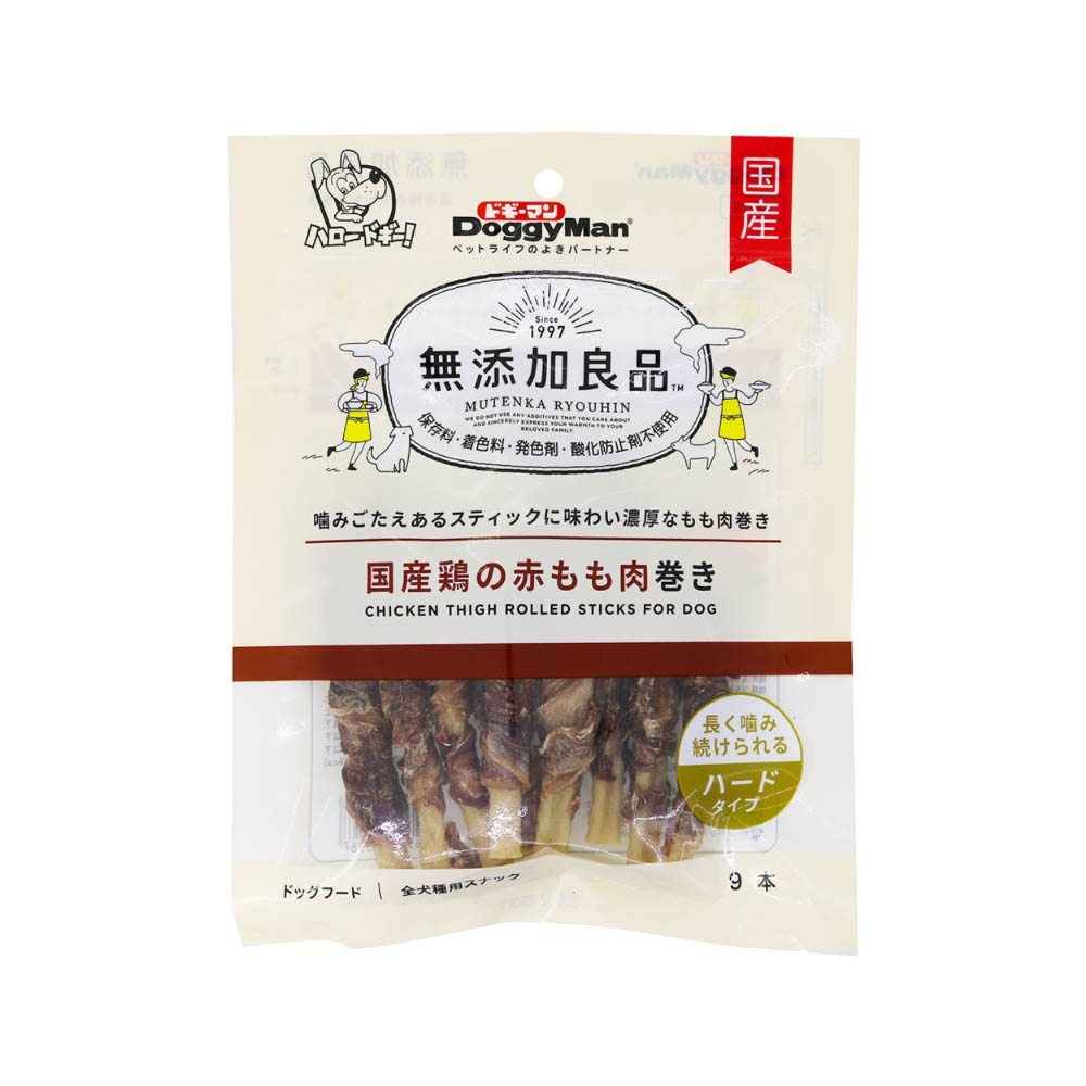 ドギーマン　無添加良品国産鶏の赤もも肉巻き9本