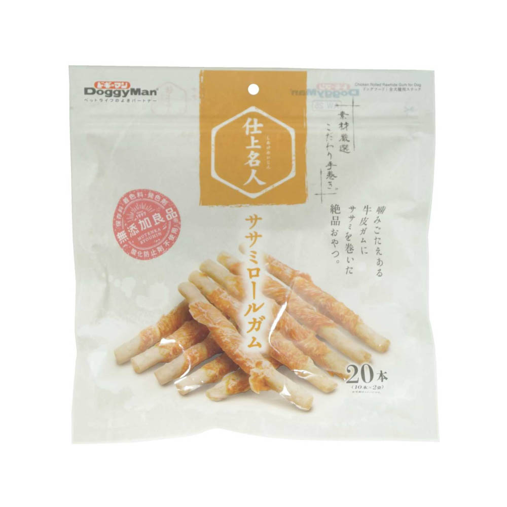 ドギーマン　仕上名人ササミロールガム20本(10本×2袋)