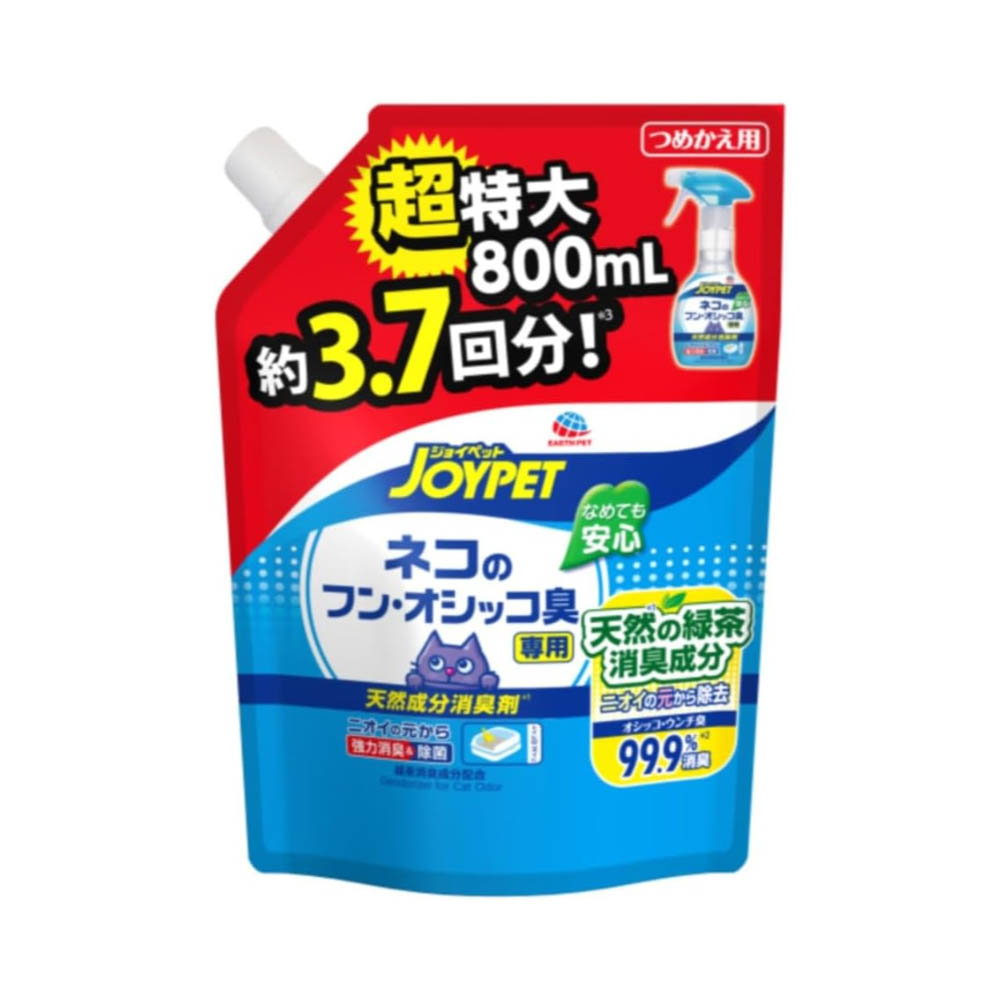ジョイペット　天然消臭ネコのフンオシッコ臭詰替800ML