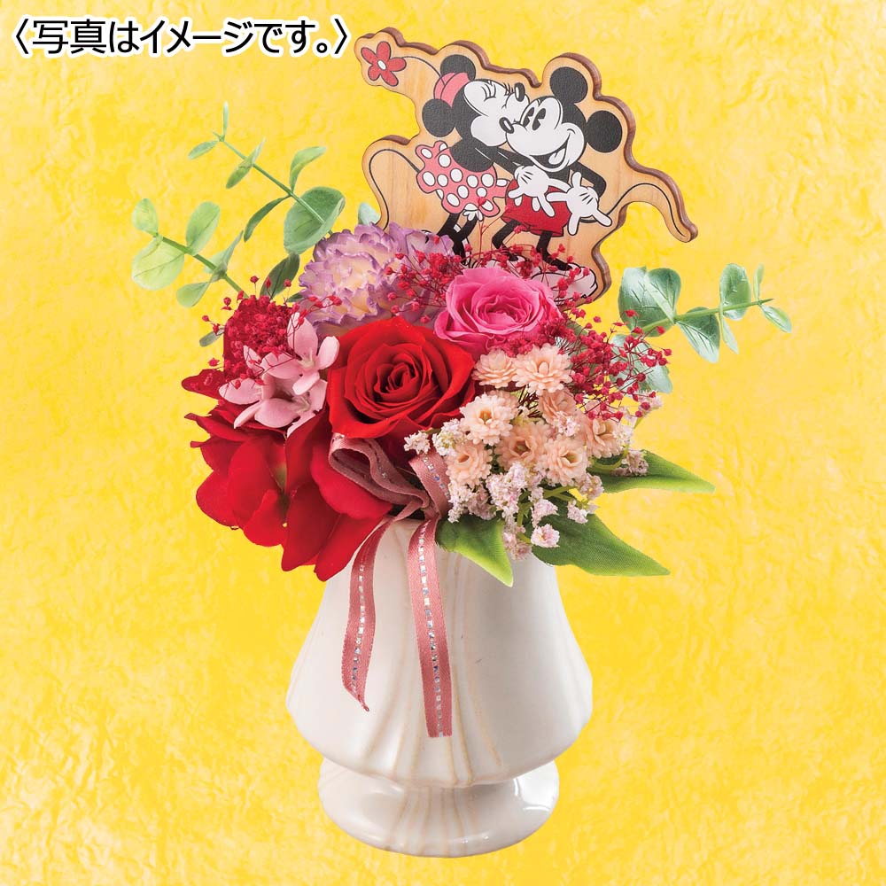 【限定40個】プリザーブド&アーティフィシャルアレンジ「ミッキー&ミニー」