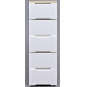 【送料込み】アイリス　ウッドトップチェスト ＜ホワイト/ペアー＞　HG-325