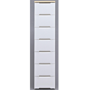 【送料込み】アイリス　ウッドトップチェスト ＜ホワイト/ペアー＞　HG-327