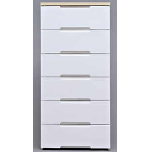 【送料込み】アイリス　ウッドトップチェスト ＜ホワイト/ペアー＞　HG-556