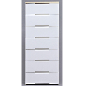 【送料込み】アイリス　ウッドトップチェスト ＜ホワイト/ペアー＞　HG-557