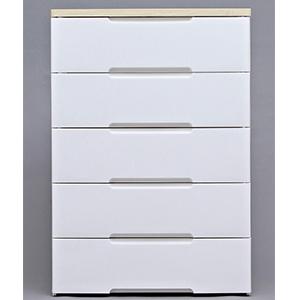 【送料込み】アイリス　ウッドトップチェスト ＜ホワイト/ペアー＞　HG-805