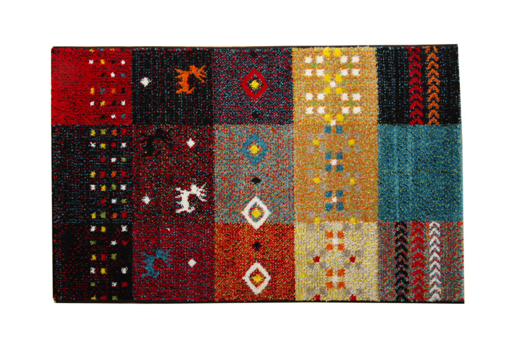 【送料込み】玄関マット トルコ製 ウィルトン織り『フォリア』 レッド