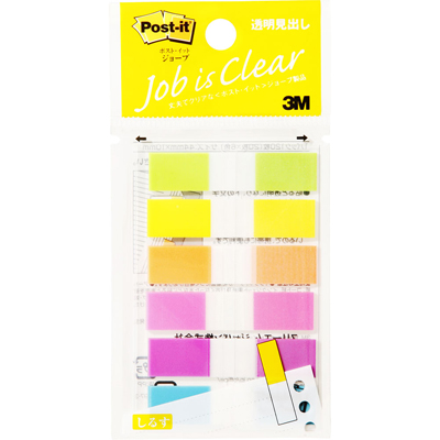 3M　ポストイット　透明見出し　44×10mm　6色×20枚　683NE-H