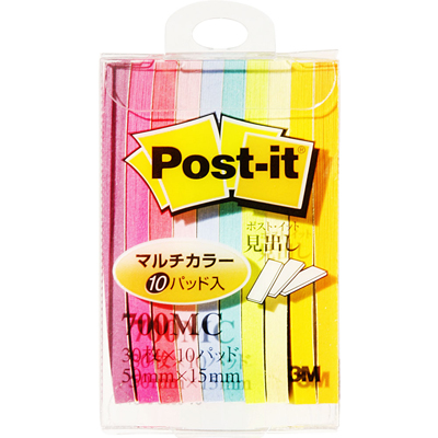 3M　ポストイット　見出しマルチカラー　50×15mm　700MC