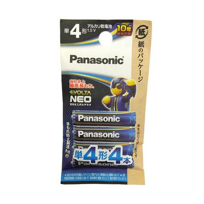 パナソニック　乾電池エボルタネオ　単4形4本パック