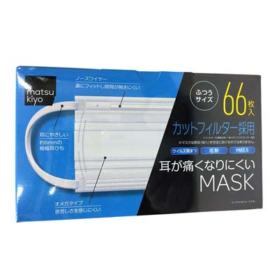 matsukiyo　耳が痛くなりにくいマスク　ふつうサイズ　66枚入