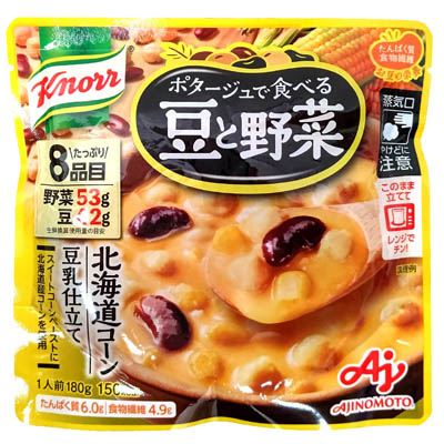 味の素　クノール　ポタージュで食べる豆と野菜　北海道コーン豆乳仕立て　180g