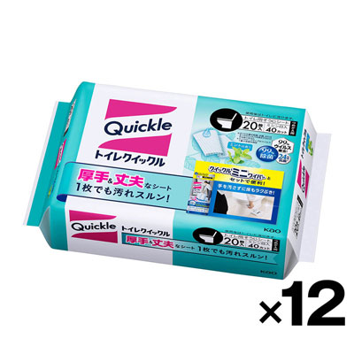 花王　トイレクイックル　つめかえ用ジャンボパック　20枚×12個