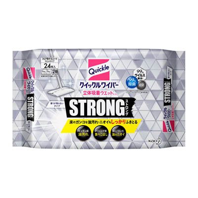 花王　クイックルワイパー　立体吸着　ウエットシートストロング　24枚入