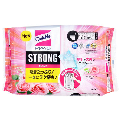花王　トイレクイックル　ストロング　プレミアムローズの香り　詰め替え　16枚入