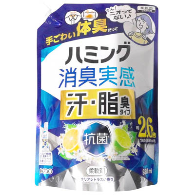 花王　ハミング消臭実感　汗・脂臭タイプ　クリアシトラスの香り　つめかえ用　930ｍｌ