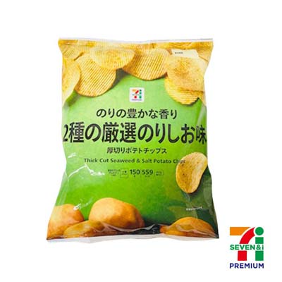 セブンプレミアム　厚切りポテト　2種の厳選のりしお味　150g